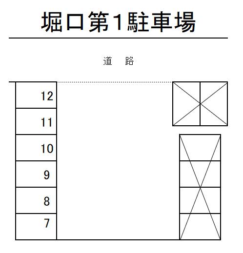東青梅北口3分第1駐車場の駐車配置図