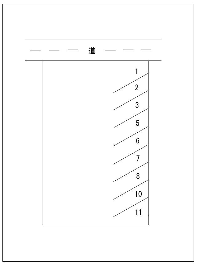 本井様高屋月極駐車場の駐車配置図