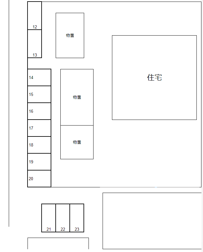 岸駐車場の駐車配置図