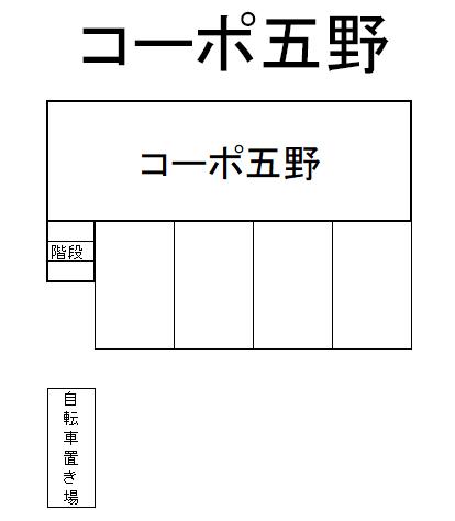コーポ五野の駐車配置図