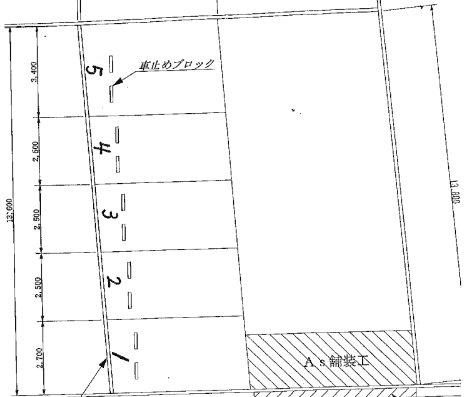 二葉町月極駐車場の駐車配置図