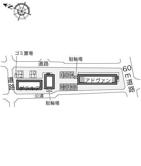 アドヴァン(24864)の駐車配置図