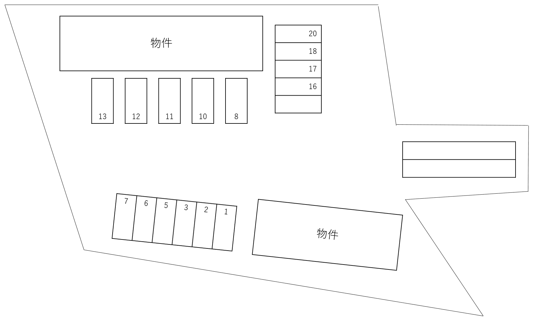 Parfait Aの駐車配置図