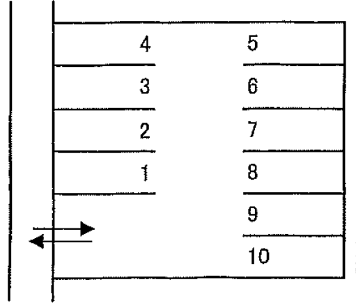 上地六丁目駐車場の駐車配置図