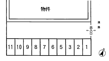 パーキング・ツクイⅡの駐車配置図