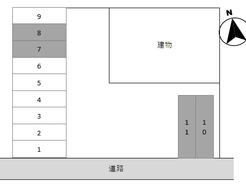K-0117駐車場の駐車配置図