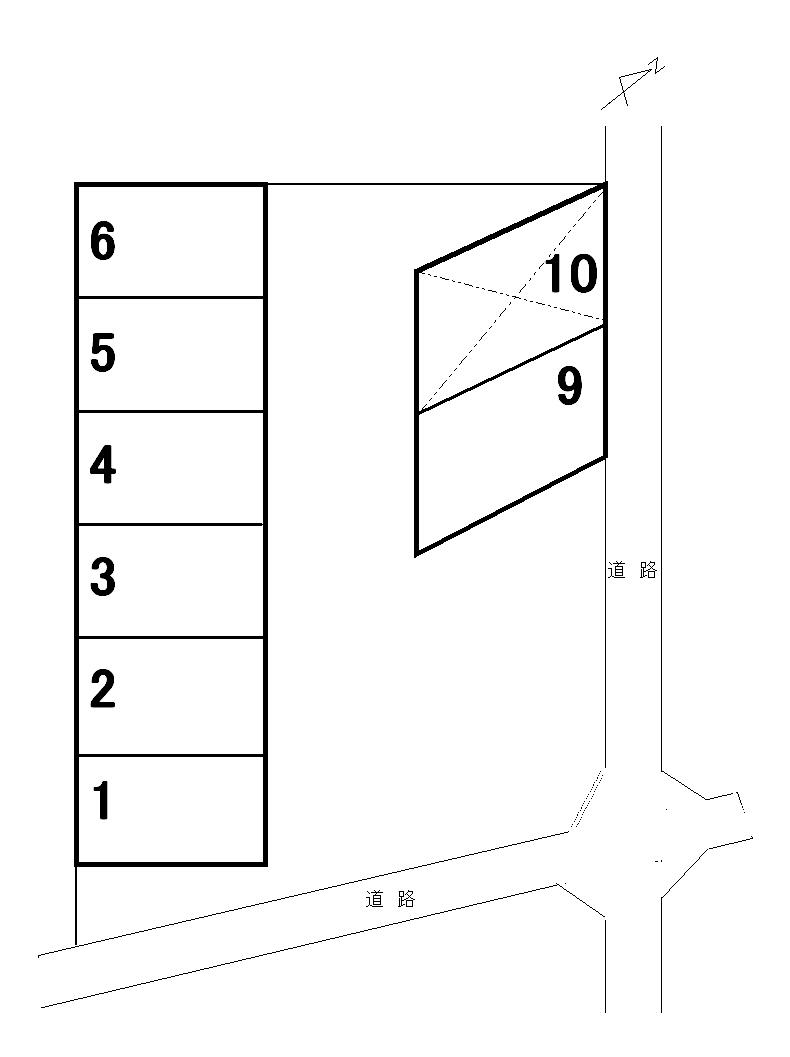 とさきや駐車場の駐車配置図