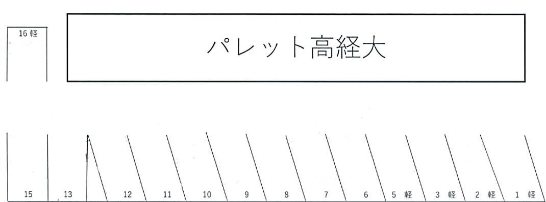 パレット高経大の駐車配置図