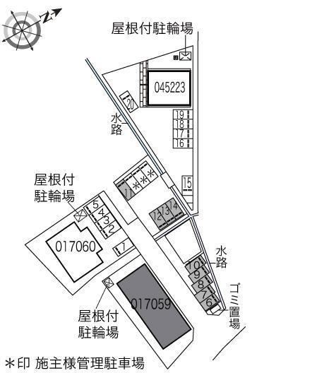 蜷川1(17059)の駐車配置図