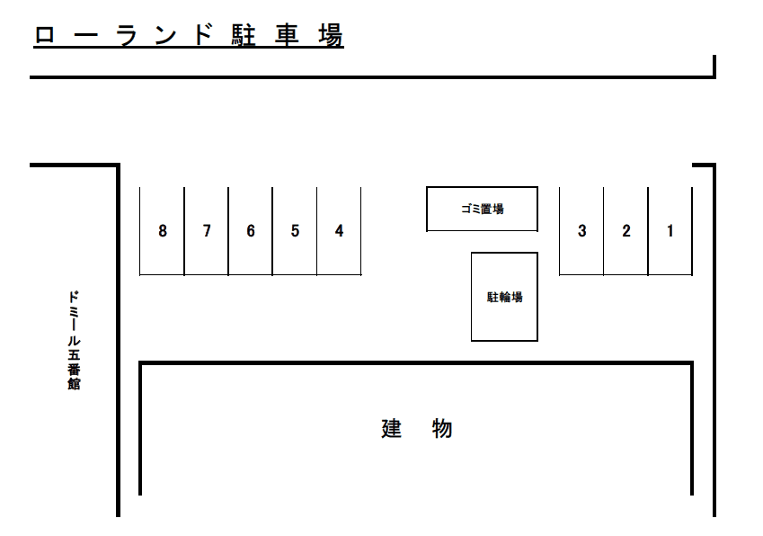 ローランド駐車場の駐車配置図