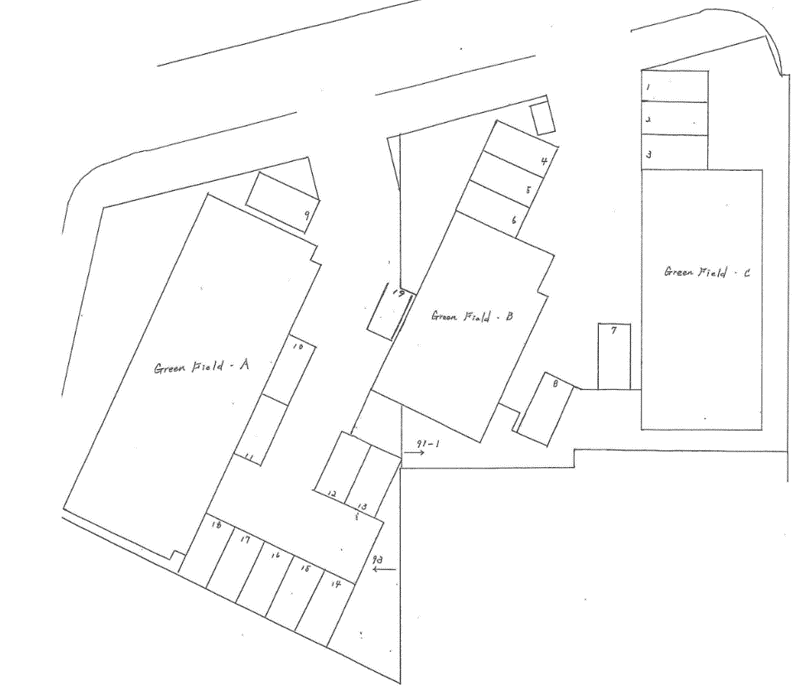 GreenFieldA・B・C駐車場の駐車配置図