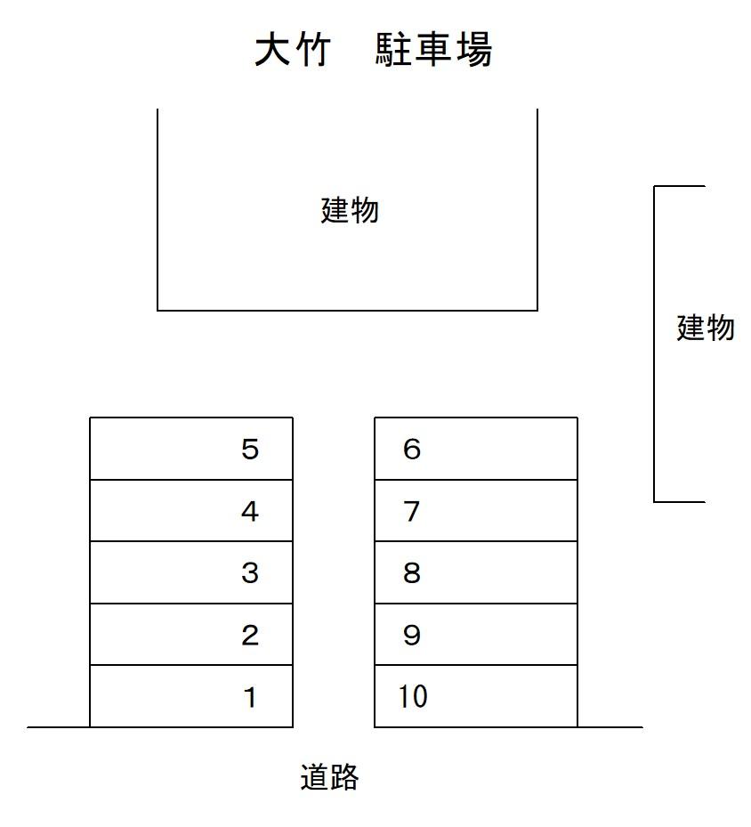 大竹 駐車場の駐車配置図