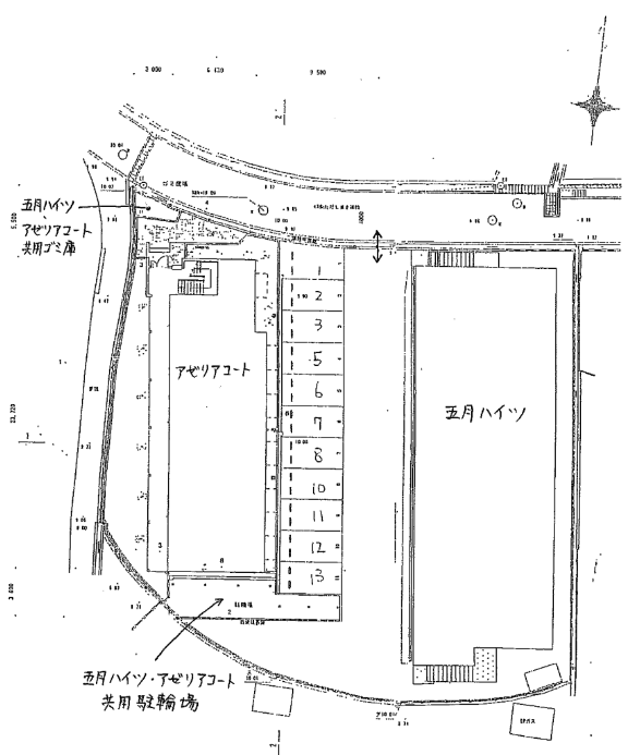 五月ハイツの駐車配置図