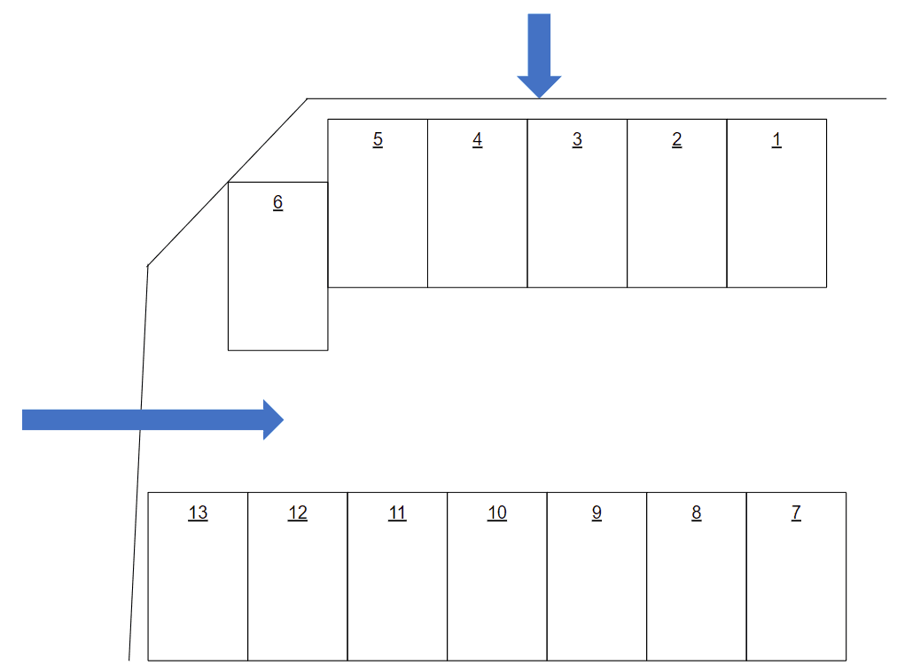 Mパーキングの駐車配置図