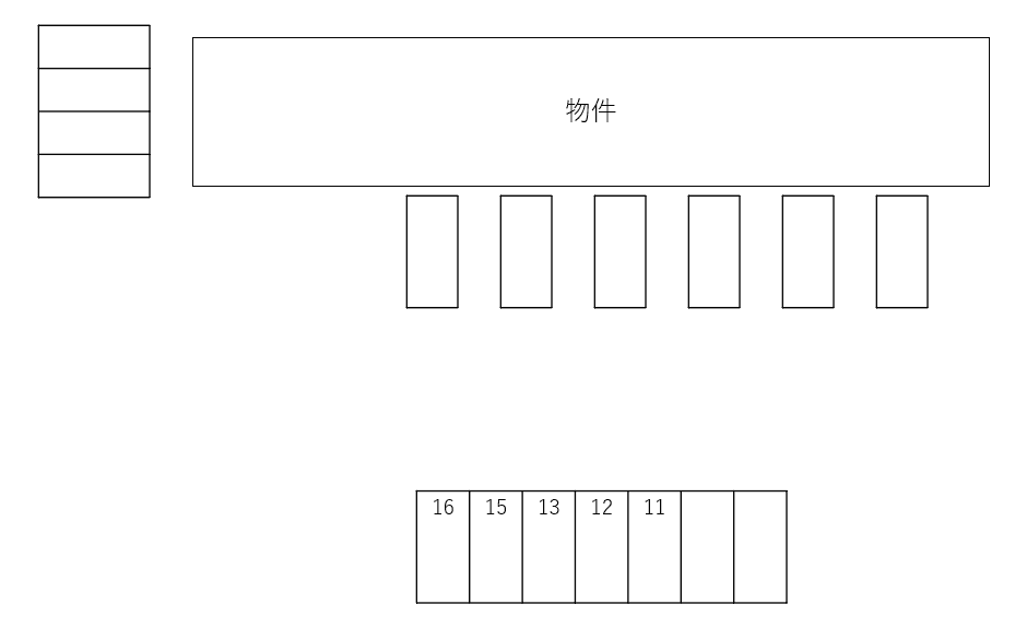 Hitos Sakura別駐車場の駐車配置図