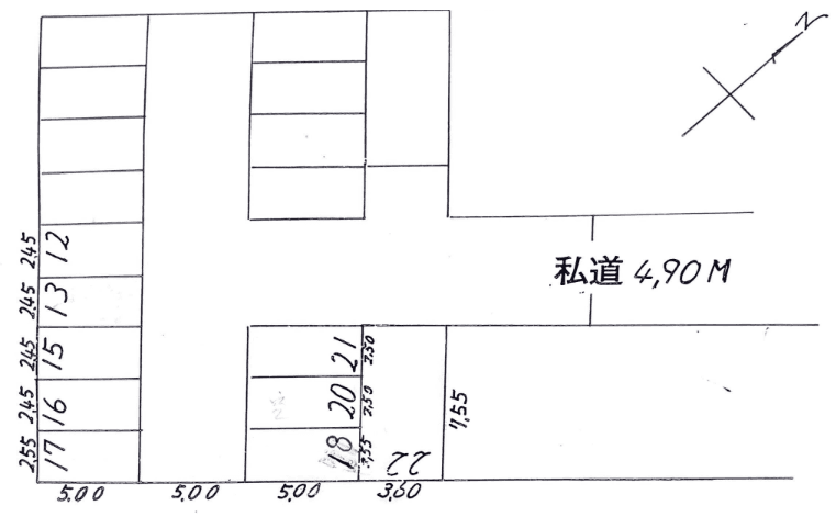 四谷上町69駐車場の駐車配置図