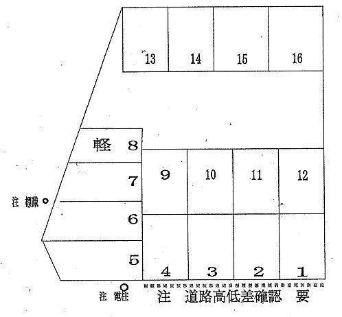 ジョイフル片野パーキングの駐車配置図