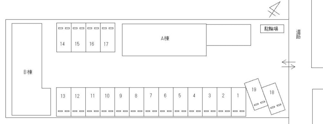 FKアルシオネ宮の前の駐車配置図