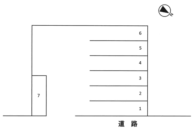 南21条西15パーキング駐車場の駐車配置図