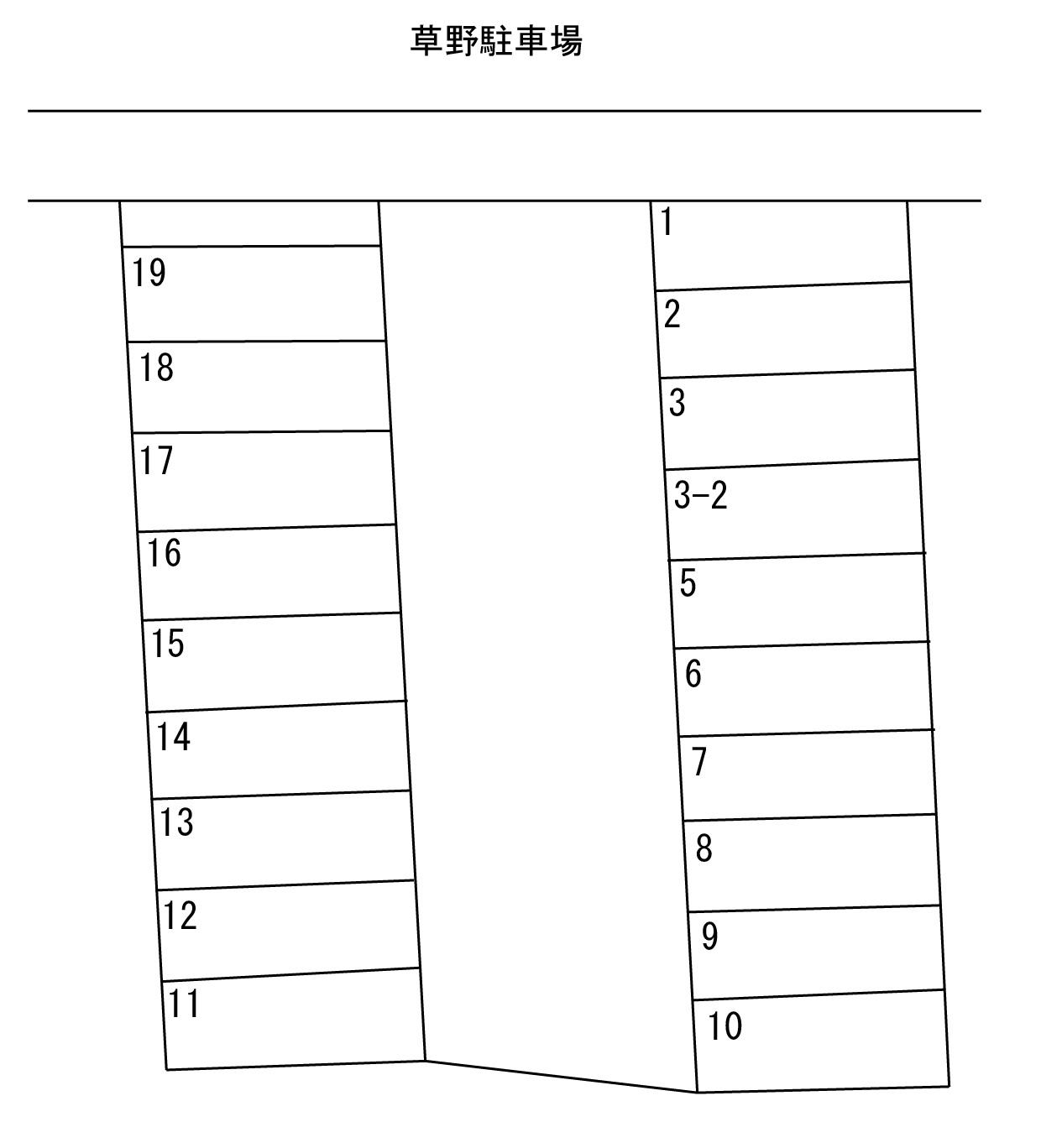 草野駐車場の駐車配置図
