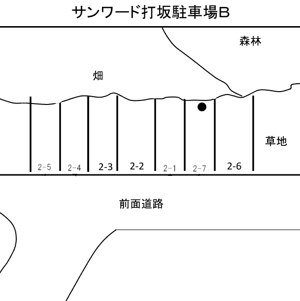 サンワード打坂駐車場Bの駐車配置図