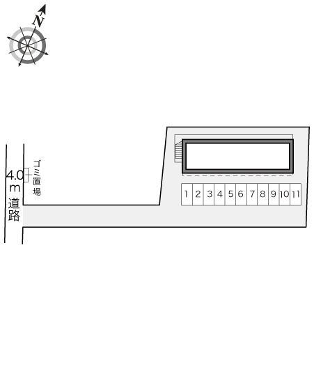 武蔵ヶ丘弐番館(19996)の駐車配置図