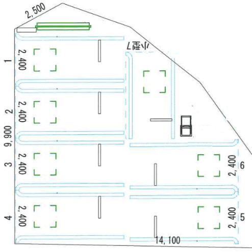 ザ・パーク美園町の駐車配置図