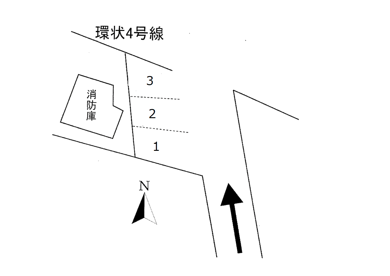 笠間第2駐車場の駐車配置図