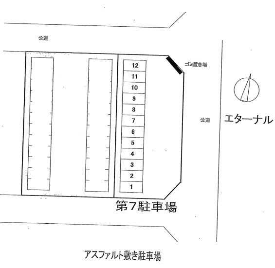 モード興産第7月極駐車場の駐車配置図