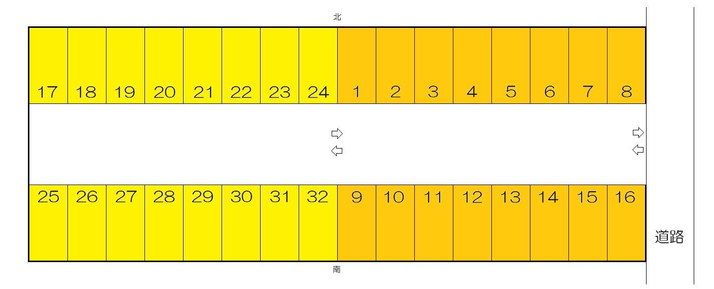 鶴田町Neパーキングの駐車配置図