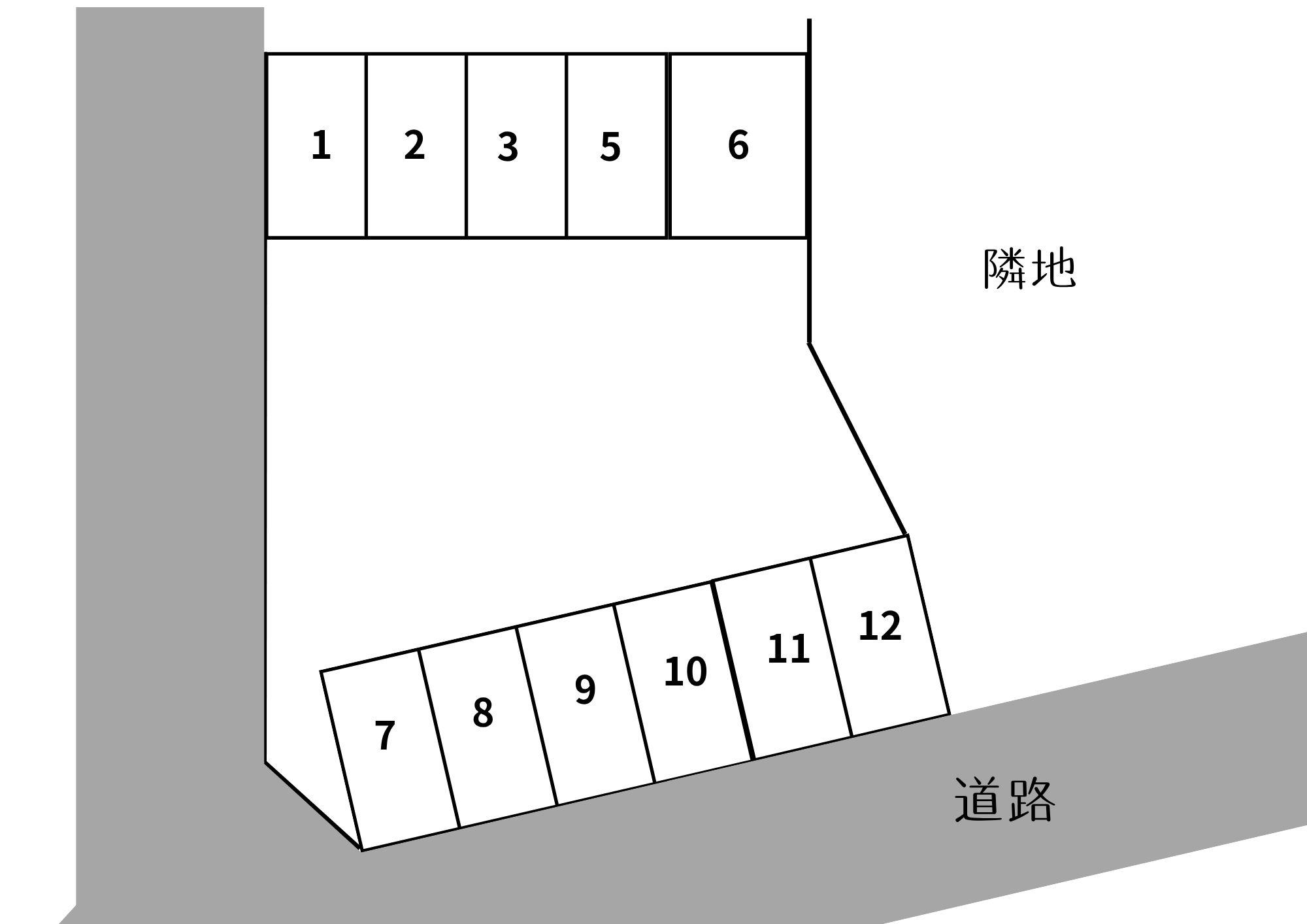 蜂ヶ谷南町駐車場の駐車配置図