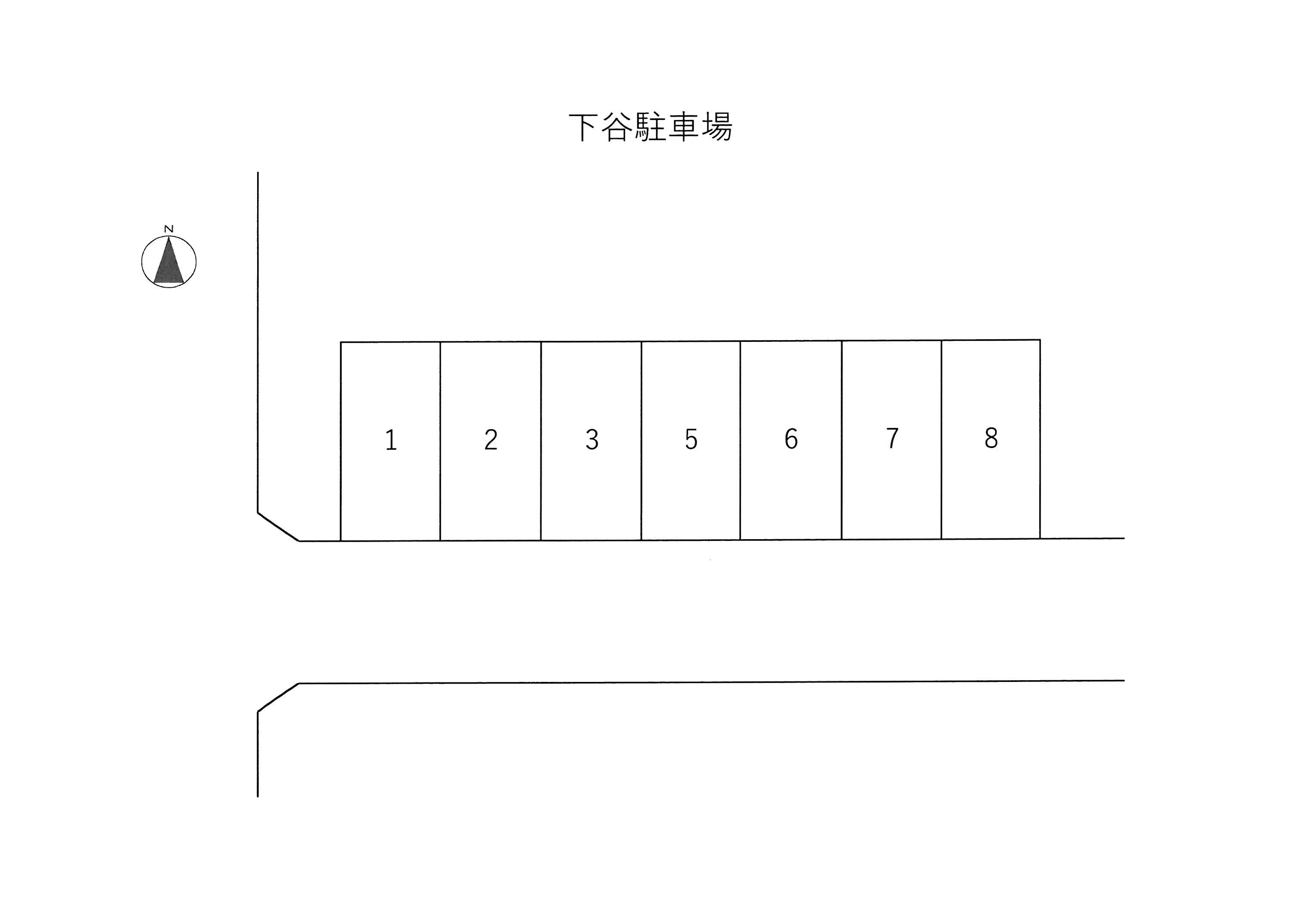 下谷駐車場の駐車配置図