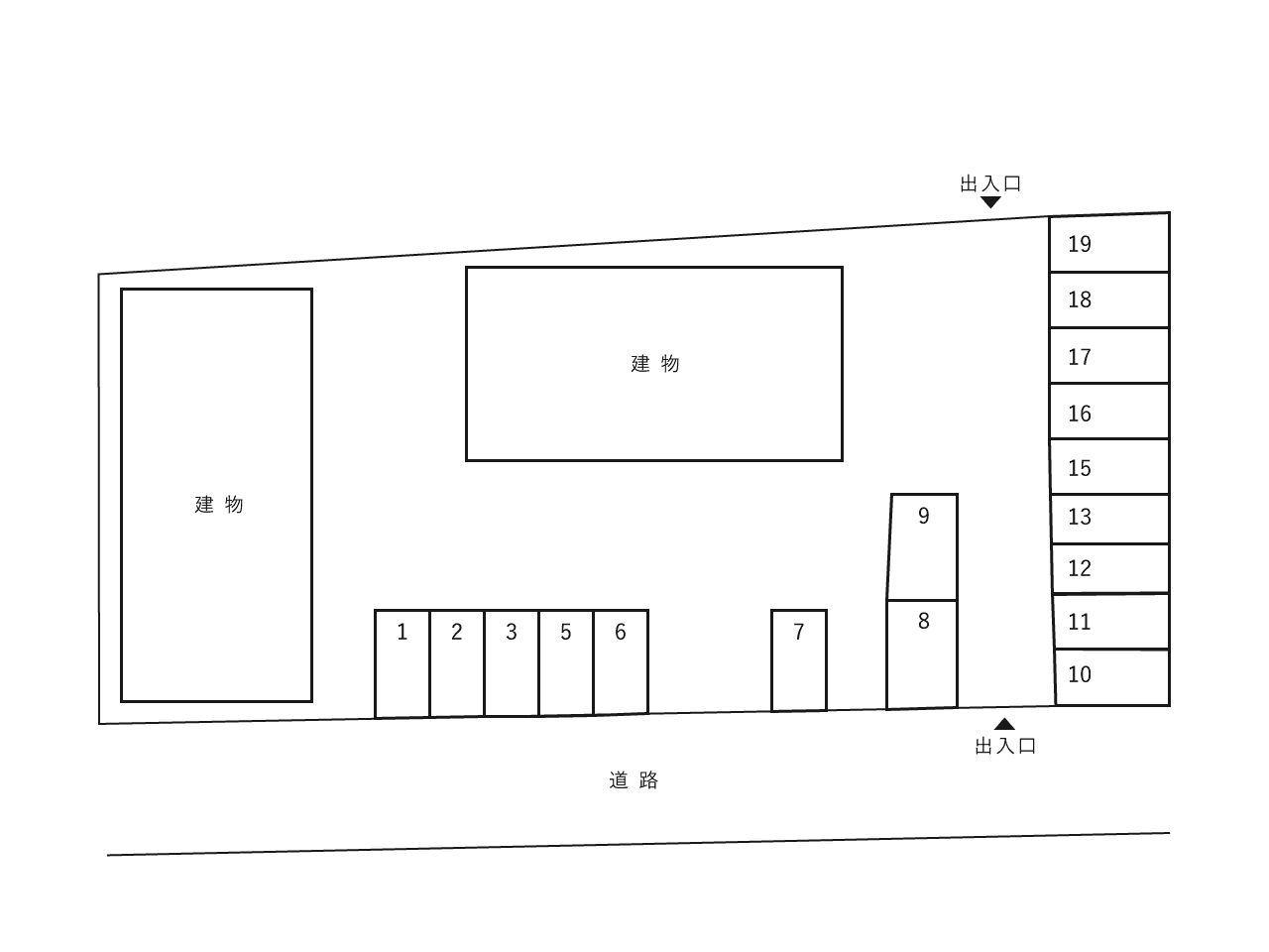 グレイスシティ駐車場の駐車配置図