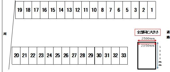 薬師堂町Yパーキングの駐車配置図