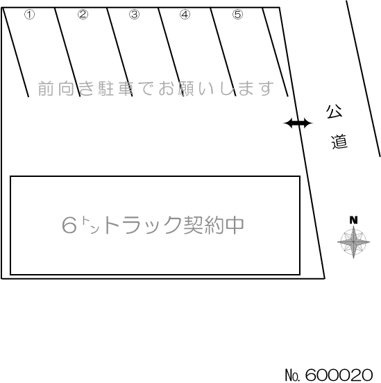 東栄町四丁目(原田)駐車場の駐車配置図