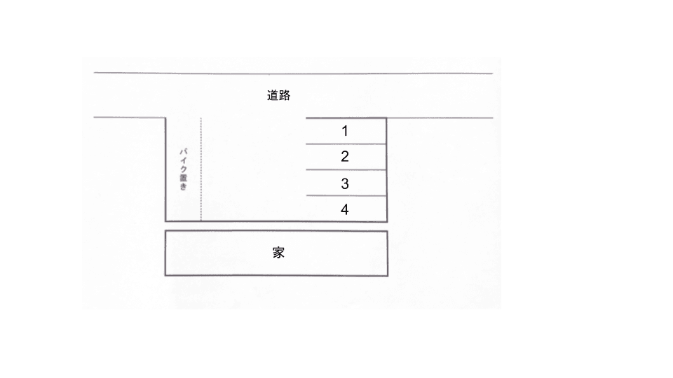 槇ガレージの駐車配置図