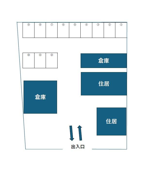 北美町駐車場の駐車配置図