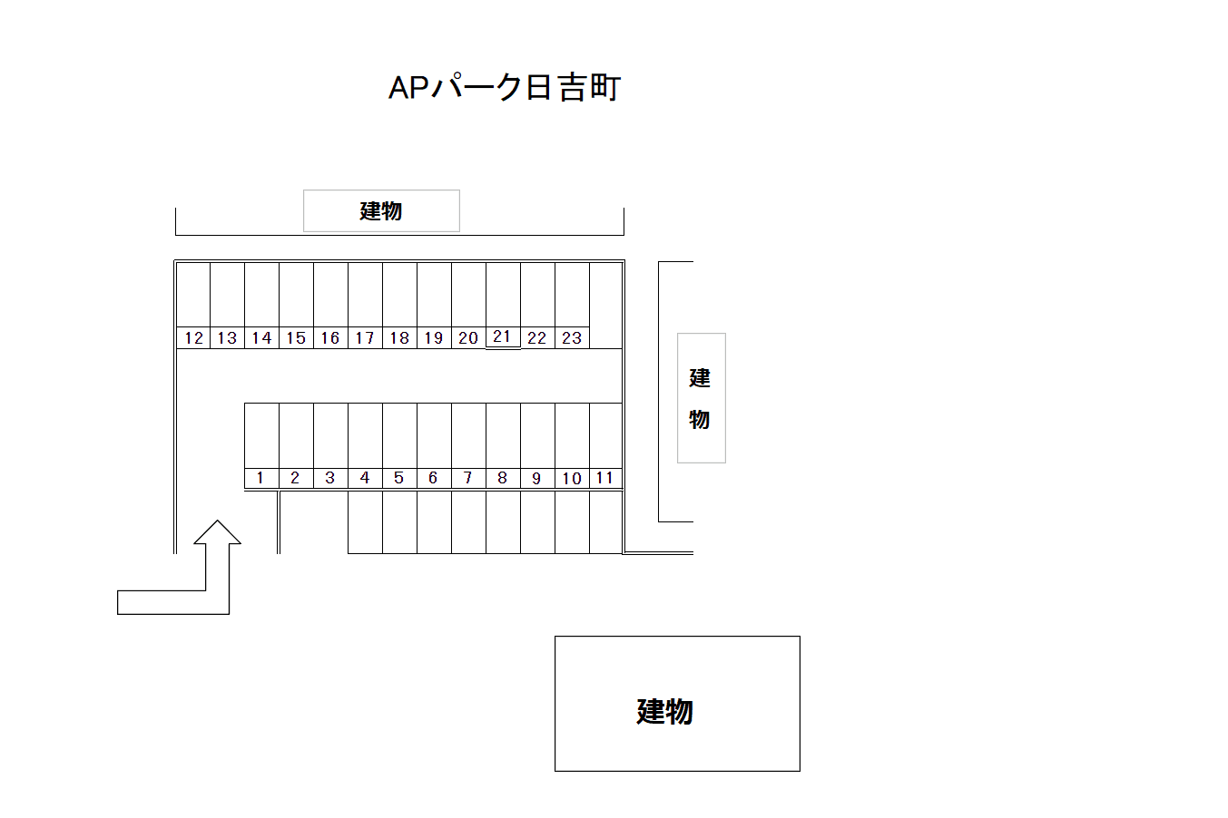 APパーク日吉町の駐車配置図