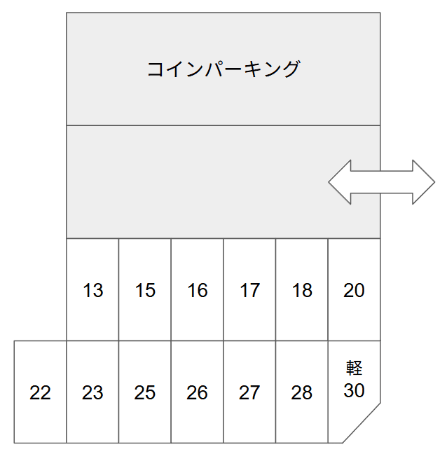 グリーンカーパーク佐野の駐車配置図