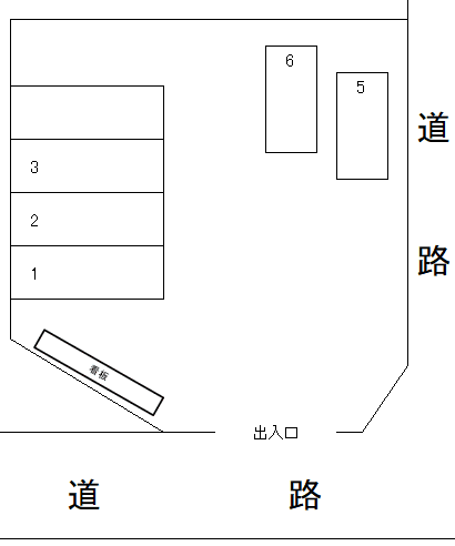 水澤駐車場の駐車配置図