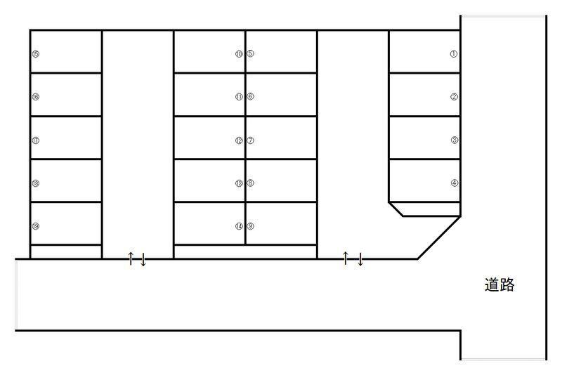 中央4丁目14駐車場の駐車配置図