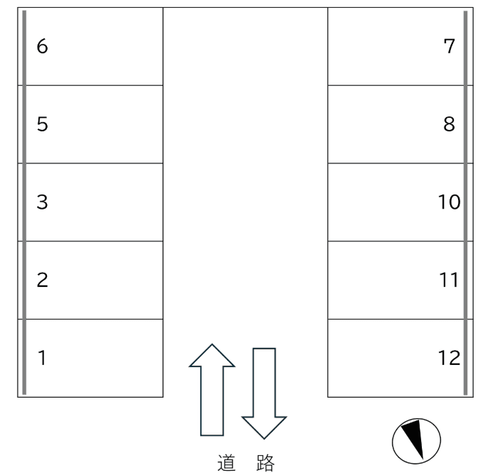 二の森パーキングの駐車配置図
