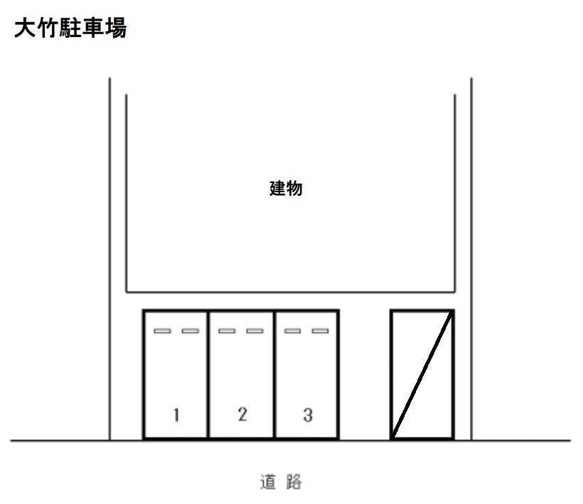 大竹駐車場の駐車配置図