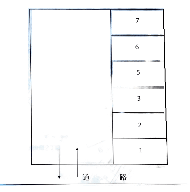 北新田パーキングの駐車配置図