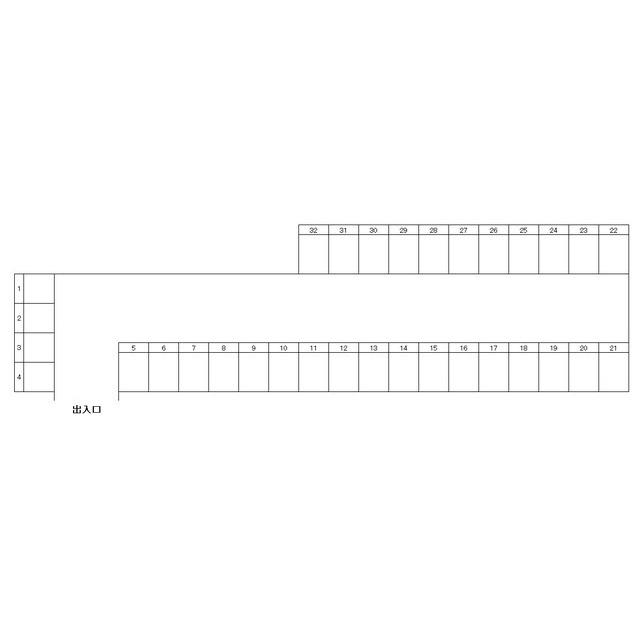 飯泉第四パーキング(第二)の駐車配置図