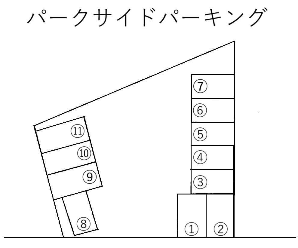 パークサイドパーキングの駐車配置図