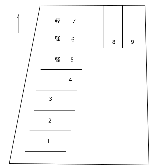 堤ケ丘月極駐車場の駐車配置図