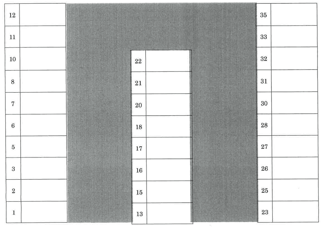 谷本駐車場の駐車配置図