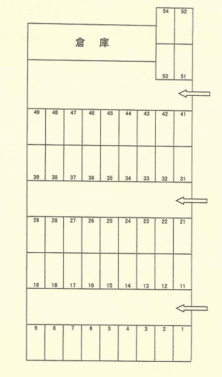 黒木町宮田パーキングの駐車配置図