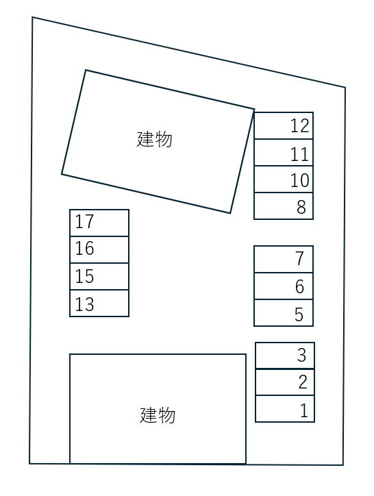 カシオペアT&A AB別駐車場の駐車配置図